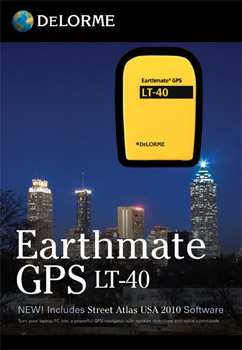 DeLorme Earthmate LT40 GPS with Street Atlas 2010