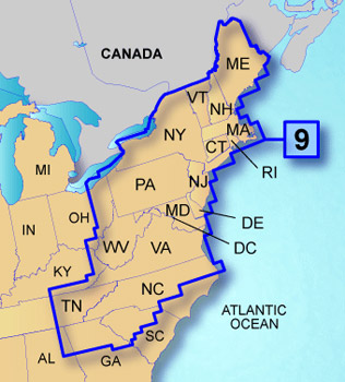 Garmin Topo 100K microSD/SD Region 9 - Upper East Coast