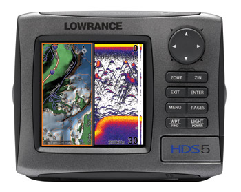 Lowrance HDS 5 Multifunction GPS Fishfinder with Coastal Charts