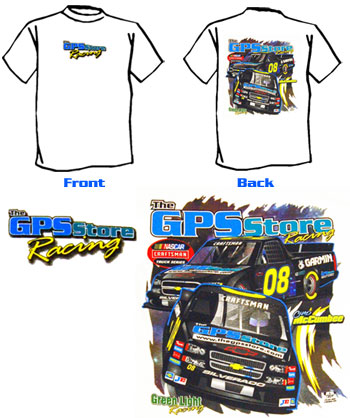 The GPS Store Chad McCumbee racing t-shirt