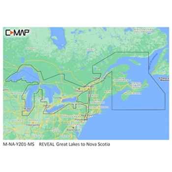 C-MAP Reveal NA-Y201 Great Lakes to Nova Scotia