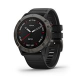 Garmin Fenix 6X Sapphire Carbon Gray DLC with Black Band GPS Watch