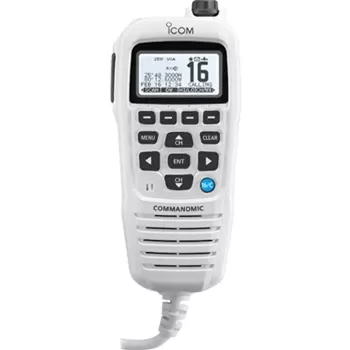 Icom HM 195G CommandMic IV White with White LCD Display Icom HM 195G CommandMic IV White with White LCD Display