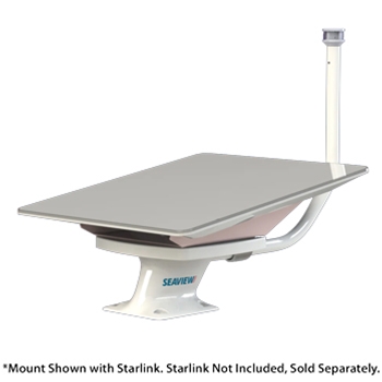Seaview 5” Aft Mount with Plate and LED Light Bundle for Starlink