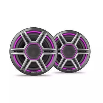 Fusion Apollo 6.5” LED Marine Speakers- Sports Gray