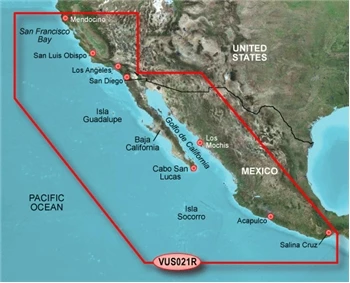 Garmin Bluechart G3 Vision HD California to Mexico Chart - VUS021R