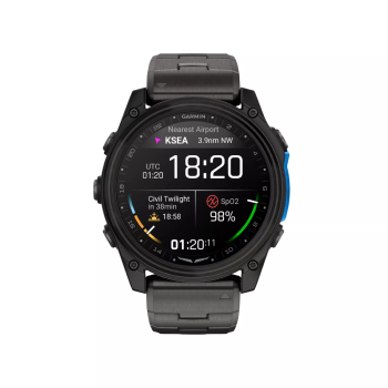 Garmin’s D2 Mach 2 51 mm Aviator Smartwatch Carbon Gray DLC Titanium 