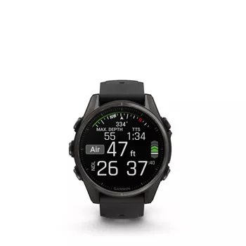 Garmin Fenix 8 43mm Sapphire Carbon Gray DLC Titanium with Black/Pebble Gray Band