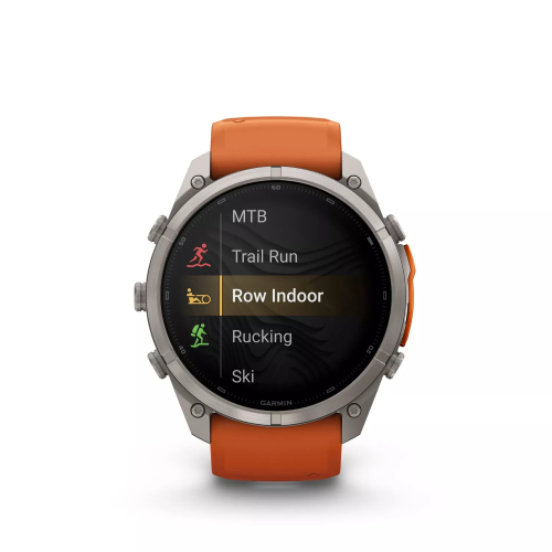Garmin Fenix 9 Pro 47mm GPS Smartwatch Titanium with Autumn Orange/Spark Orange Band
