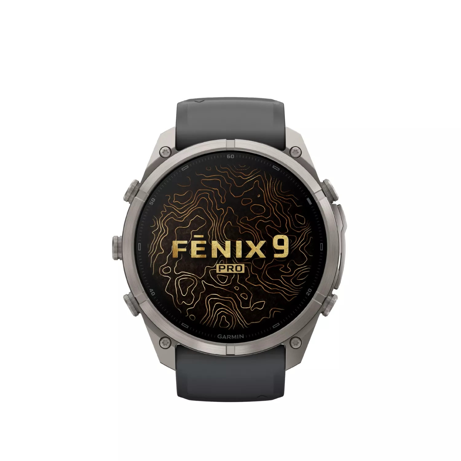 Garmin Fenix 9 Pro 51mm GPS Smartwatch Titanium with Graphite/Black Silicone Band