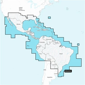 Garmin Navionics+ NSSA004L Mexico, Caribbean to Brazil