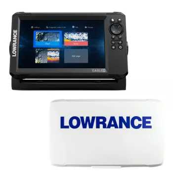 Lowrance Eagle 9 with US Inland Lakes and Tripleshot Transducer with Protective Cover Bundle