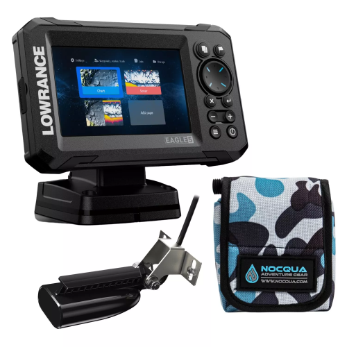Lowrance Eagle 5 with C-Map Discover Charts and Splitshot Transducer Nocqua Power Bundle