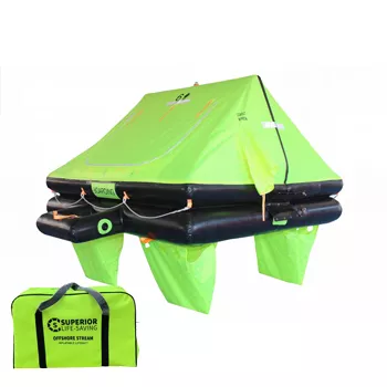 Superior Life-Saving Offshore Stream 6-Person Liferaft, Valise