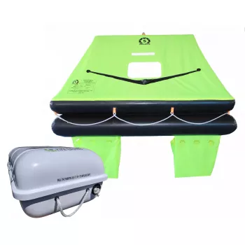 Superior Life-Saving Offshore Stream 4-Person Liferaft, Container